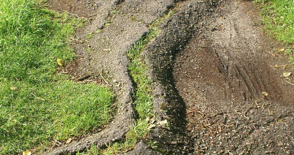 broken driveway